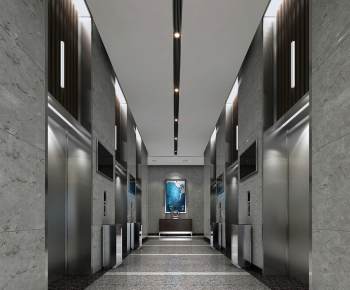 Modern Corridor/elevator Hall-ID:412591942