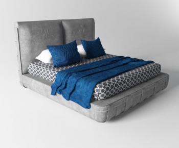 Modern Double Bed-ID:821576152
