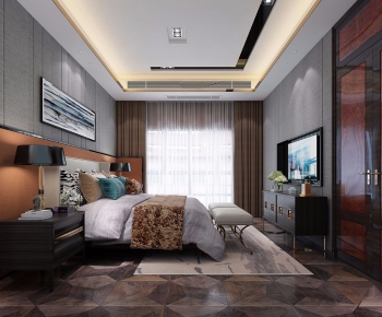 New Chinese Style Bedroom-ID:653281446