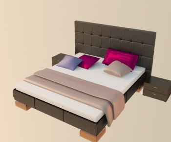 Modern Double Bed-ID:623326574