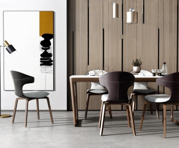 Modern Nordic Style Dining Table And Chairs-ID:526353963