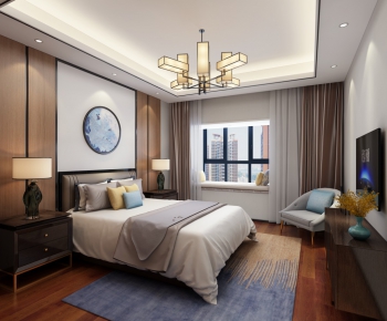 New Chinese Style Bedroom-ID:845608638