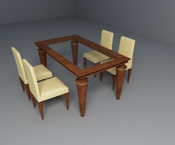 European Style Dining Table And Chairs-ID:350503854