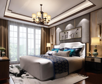 New Chinese Style Bedroom-ID:822256523