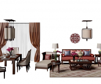 Southeast Asian Style Sofa Combination-ID:271478361