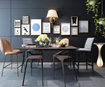 Modern Nordic Style Dining Table And Chairs-ID:635146481