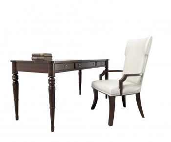 American Style Computer Desk And Chair-ID:836576699
