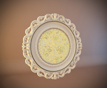 European Style Plaster Carved Top Plate-ID:103398587