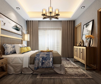 New Chinese Style Bedroom-ID:703965991