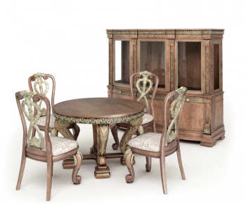 European Style Classical Style Dining Table And Chairs-ID:537893888