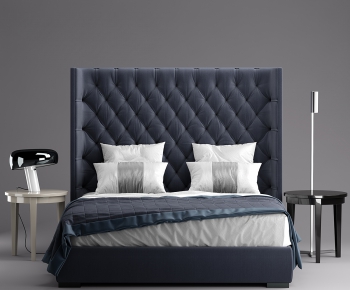 Modern Double Bed-ID:883148197