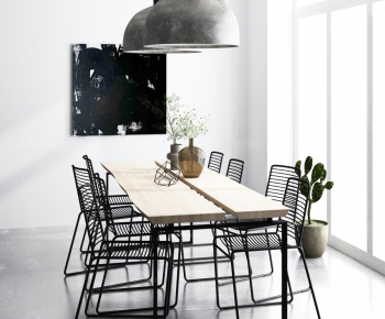 Modern Nordic Style Dining Table And Chairs-ID:874535474