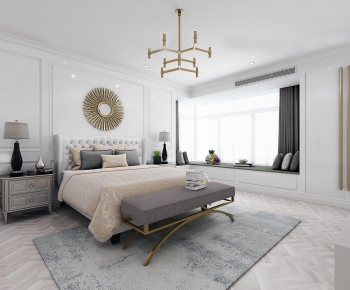 Simple European Style Bedroom-ID:870793373