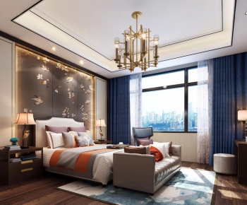 New Chinese Style Bedroom-ID:849126742