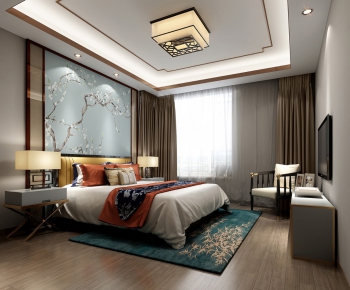 New Chinese Style Bedroom-ID:134610854