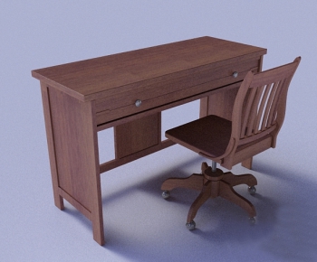 Modern Computer Desk And Chair-ID:990812538