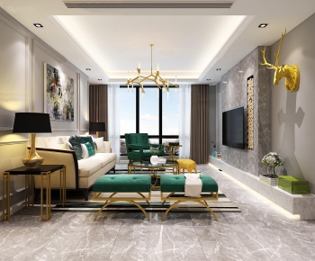 Modern Hong Kong Style A Living Room-ID:454745629