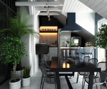 Industrial Style Dining Room-ID:301270277