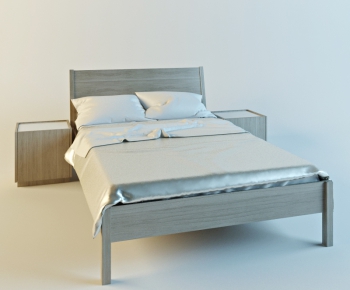 Modern Double Bed-ID:406633853