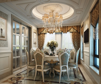 European Style French Style Dining Room-ID:529719325