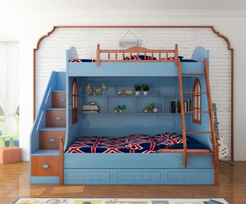 Mediterranean Style Bunk Bed-ID:705862619