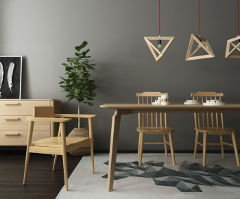 Nordic Style Dining Table And Chairs-ID:420572424