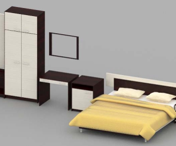 Modern Double Bed-ID:636248497