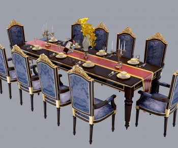 European Style Dining Table And Chairs-ID:622573724