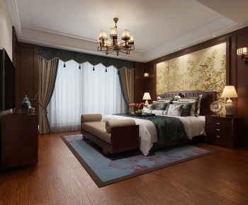 New Chinese Style Bedroom-ID:568669979