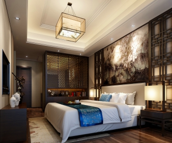 New Chinese Style Bedroom-ID:123037322