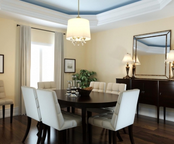 American Style Simple European Style Dining Room-ID:150281153
