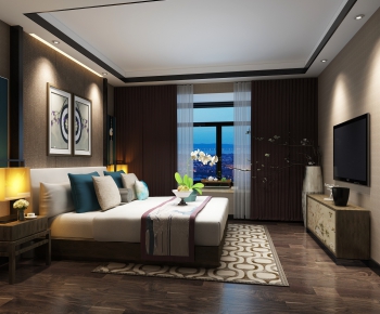 New Chinese Style Bedroom-ID:349505865