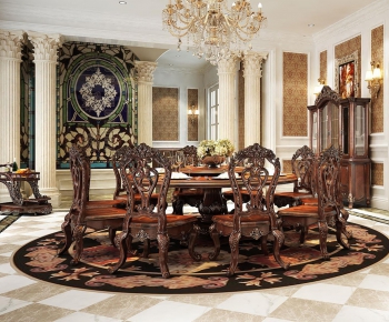 European Style French Style Dining Table And Chairs-ID:843232385