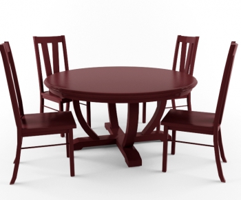 Simple European Style Dining Table And Chairs-ID:296258224