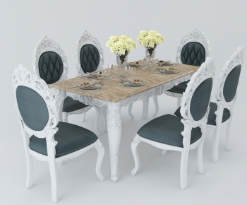 European Style Dining Table And Chairs-ID:873935719