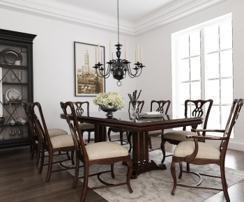American Style Dining Table And Chairs-ID:864473654