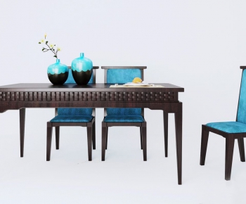 New Chinese Style Dining Table And Chairs-ID:102675888