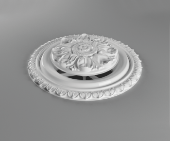 European Style Plaster Carved Top Plate-ID:483162462