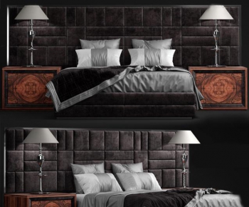 Post Modern Style Double Bed-ID:655660173