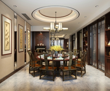 New Chinese Style Dining Room-ID:448835472