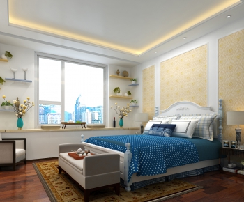Simple European Style Bedroom-ID:989769549