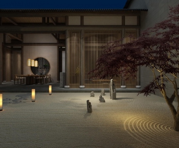 New Chinese Style Courtyard/landscape-ID:712559772