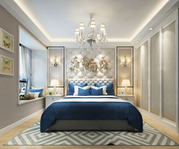 Simple European Style Bedroom-ID:386340246