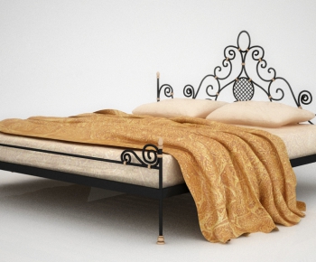 European Style Double Bed-ID:609870889