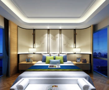 New Chinese Style Bedroom-ID:624837531