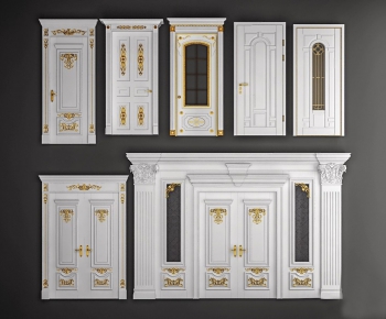 European Style Solid Wood Door-ID:773118444