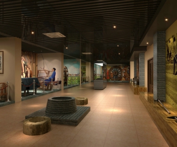 New Chinese Style Exhibition Hall-ID:738896412