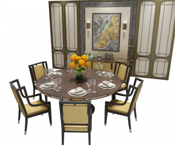 New Chinese Style Dining Table And Chairs-ID:746505372