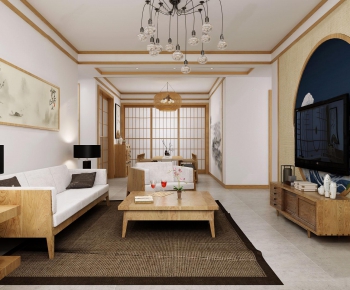 Japanese Style A Living Room-ID:819056484