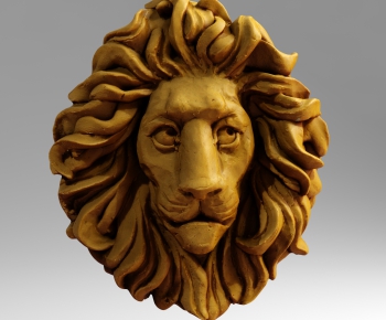 现代狮子头墙饰-ID:885054872